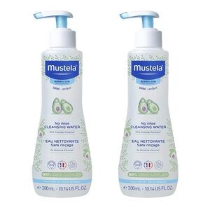 Mustela Baby Cleansing Water - No-Rinse Micellar Water. 2 pack NWT Exp 4/2028